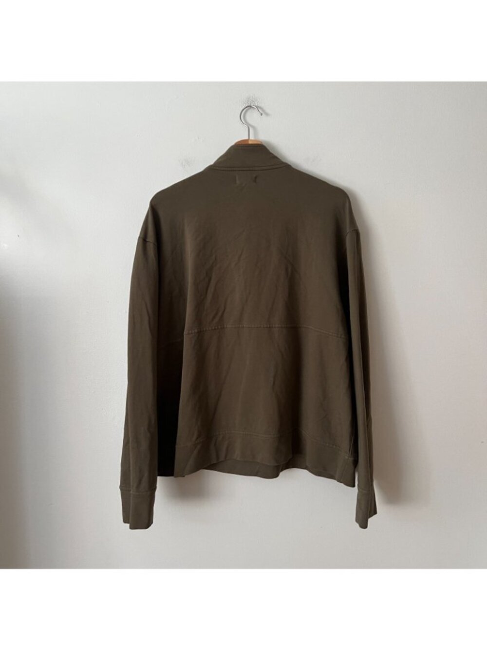 Pact Organic Cotton Studio Quarter Zip Pullover Sweatshirt Green Women's Size 2X - Picture 6 of 8